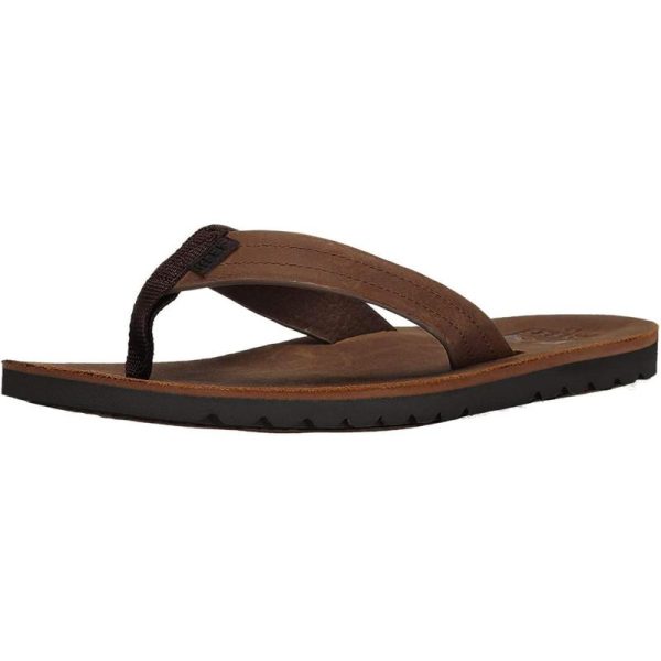 Reef Men’s Voyage Le Flip-Flop(Dark Brown) - REEF